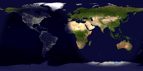 World sunlight map by eDesign.nl